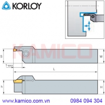 Cán dao tiện rãnh mặt đầu MGFHR/L Korloy (MGT Holder)