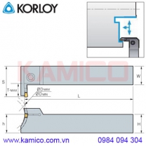 Cán dao tiện rãnh mặt đầu MGFVR/L Korloy (MGT Holder)