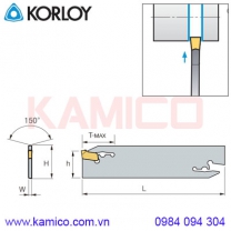 Cán dao tiện cắt đứt KSPB Korloy