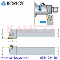 Cán dao tiện ren ngoài ER(L)H-C Korloy (loại khóa kẹp trên)