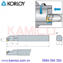 Cán dao tiện ren trong IR(L)H-C Korloy (loại khóa kẹp trên)