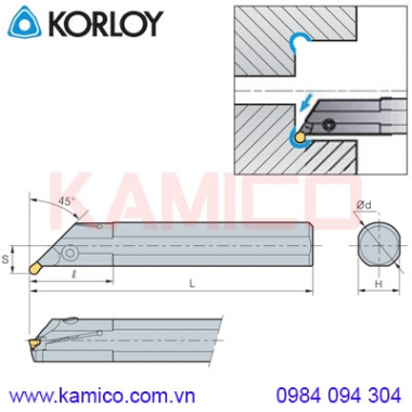 Cán dao tiện rãnh trong MGIUR/L Korloy (MGT Holder)