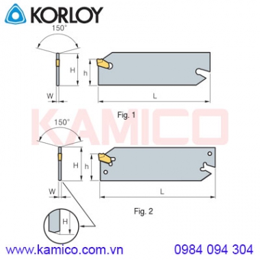 Cán dao tiện cắt dứt SPB/ SPB-S Korloy