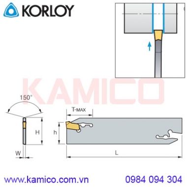 Cán dao tiện cắt đứt KSPB Korloy