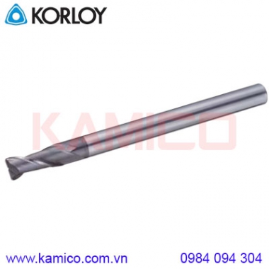 Dao phay góc R 2 me, cán dài ZPLRE2000 Korloy (Z+ Endmill)