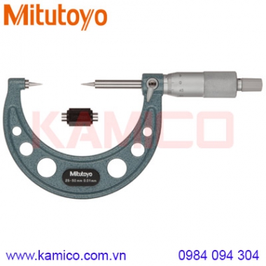 Panme cơ khí đầu nhọn Mitutoyo 112-166 (25-50mm/0.01mm)