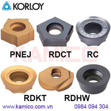 Mảnh dao phay PNEJ, RC, RDCT, RDHW, RDKT Korloy