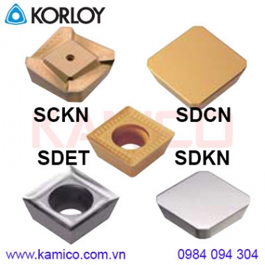 Mảnh dao phay SCKN, SDCN, SDET, SDKN Korloy