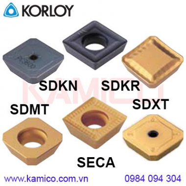 Mảnh dao phay SDKN, SDKR, SDXT, SECA Korloy