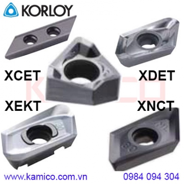 Mảnh dao phay XCET, XDET, XEKT, XNCT Korloy