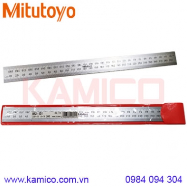 Thước lá thép không gỉ Mitutoyo 182-131 (300x25mm)/0.5, 1mm