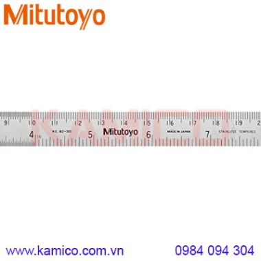 Thước lá thép không gỉ Mitutoyo 182-305 (300/12”x15mm)