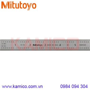 Thước lá thép không gỉ Mitutoyo 182-307 (500/20”x15mm)
