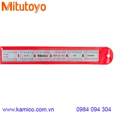 Thước lá thép không gỉ Mitutoyo 182-125 (300/12”x25mm)