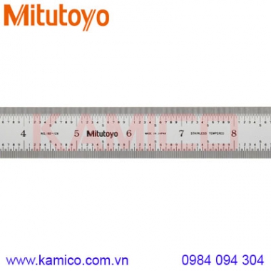 Thước lá thép không gỉ Mitutoyo 182-126 (300/12”x25mm)