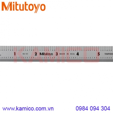 Thước lá thép không gỉ Mitutoyo 182-107 (150/6”x19mm)