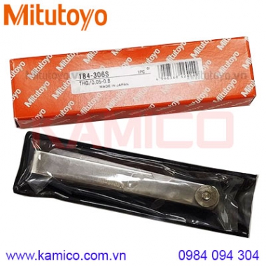 Bộ dưỡng đo khe hở Mitutoyo 184-306S (0.05-0.8mm/10 lá)