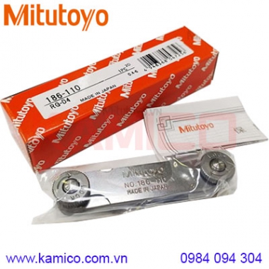 Bộ dưỡng kiểm tra bán kính Mitutoyo 186-110 (0.4-6mm/18 lá)