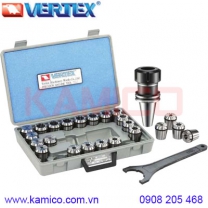 Bộ đầu kẹp mũi phay CAT30, CAT40, CAT50 collet ER Vertex