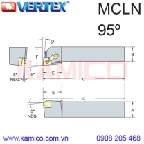 Cán dao tiện ngoài 95° MCLNR/L Vertex