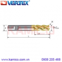 Dao phay ngón hợp kim 4 me cho Inox VFF51SX Vertex