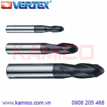 Dao phay cầu hợp kim 2 me VB222, VB232, VB242 Vertex (<48HRC)