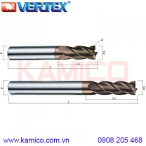 Dao phay ngón tinh 4 me VE164, VE165 Vertex (<56HRC)