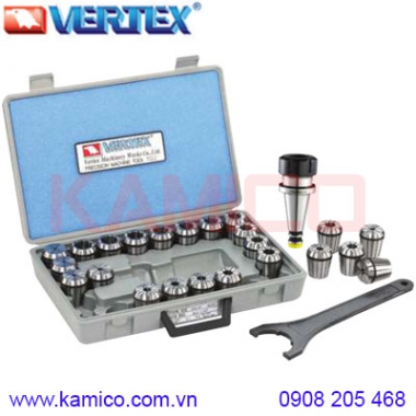Bộ đầu kẹp mũi phay NT30, NT40, NT50 collet ER Vertex