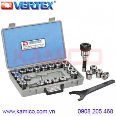 Bộ đầu kẹp mũi phay R8 collet ER16, ER32, ER40 Vertex