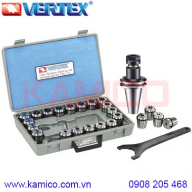 Bộ đầu kẹp mũi phay SK30, SK40, SK50 collet ER Vertex