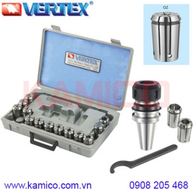Bộ đầu kẹp máy phay BT40, BT50 collet OZ25 Vertex