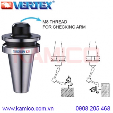 Đầu BT40, BT50 gắn cần đồng hồ so Vertex