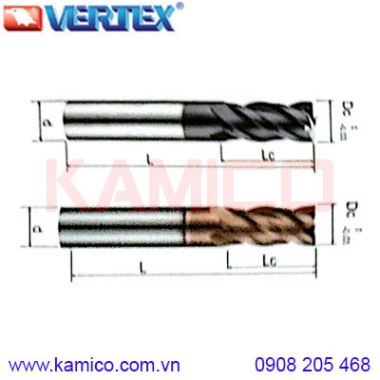 Dao phay ngón hợp kim chạy tinh VEK24, VEK61 Vertex