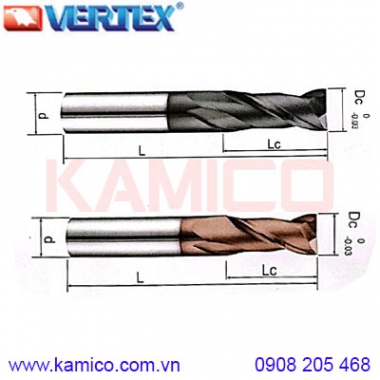 Dao phay ngón hợp kim đa năng VEK20, VEK60 Vertex