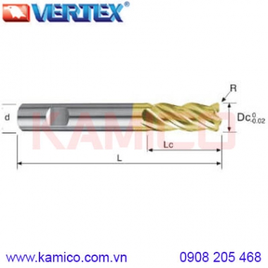 Dao phay ngón hợp kim 4 me cho Inox VFF52SX Vertex