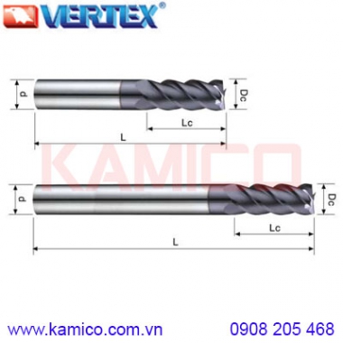 Dao phay ngón hợp kim 4 me VEC40 Vertex (<48HRC